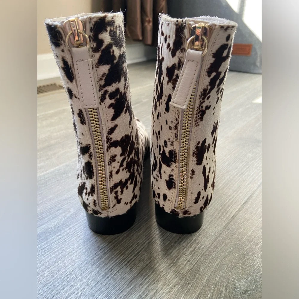 NIB J. Crew Roxie Back Zip Ankle Boot in Snow Pony, BJ873, Size 8.5 - Picture 6 of 10